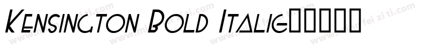 Kensington Bold Italic字体转换